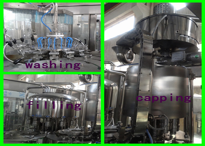 Rotary Wheel 3-In-1 Plastic Bottle Water Making / Packing Water Bottling Machine
